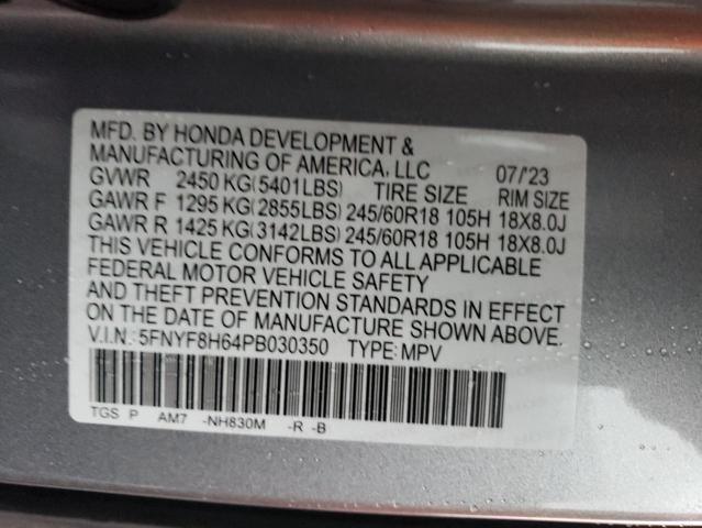 5FNYF8H64PB030350 | 2023 HONDA PASSPORT T