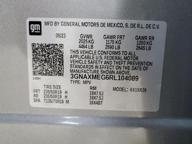 3GNAXMEG6RL104089 | 2024 CHEVROLET EQUINOX RS