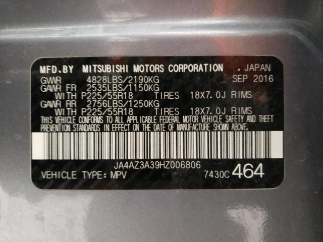 JA4AZ3A39HZ006806 | 2017 MITSUBISHI OUTLANDER