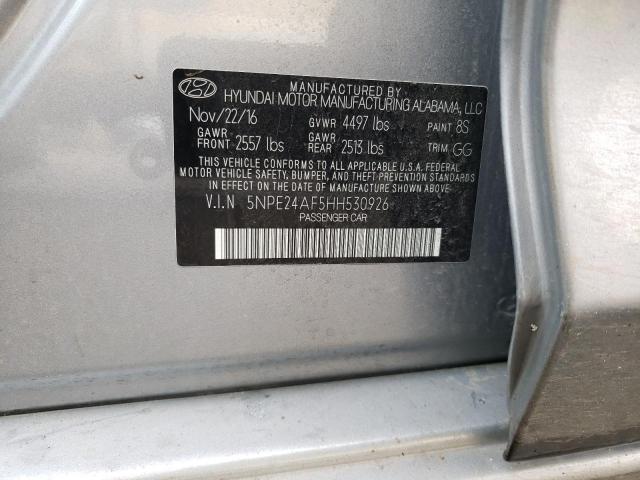 5NPE24AF5HH530926 | 2017 HYUNDAI SONATA SE