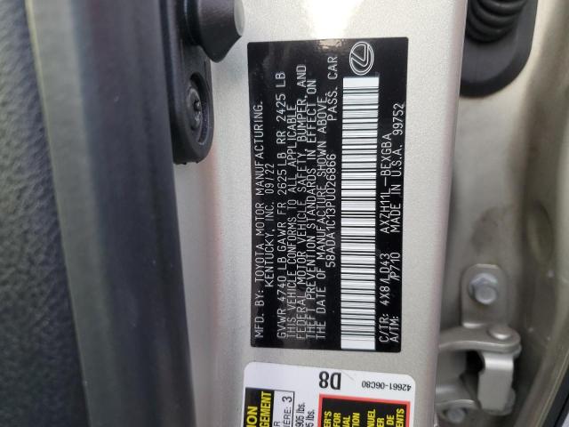 58ADA1C13PU026866 | 2023 LEXUS ES 300H BA