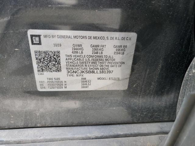 3GNCJKSB8LL181397 | 2020 Chevrolet trax ls