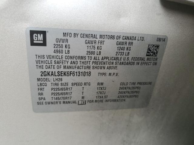 2GKALSEK6F6131018 | 2015 GMC TERRAIN SL