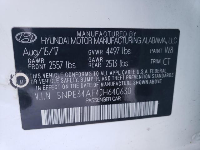 5NPE34AF4JH640630 | 2018 HYUNDAI SONATA SPO