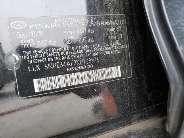 5NPE34AF2KH738976 | 2019 HYUNDAI SONATA LIM