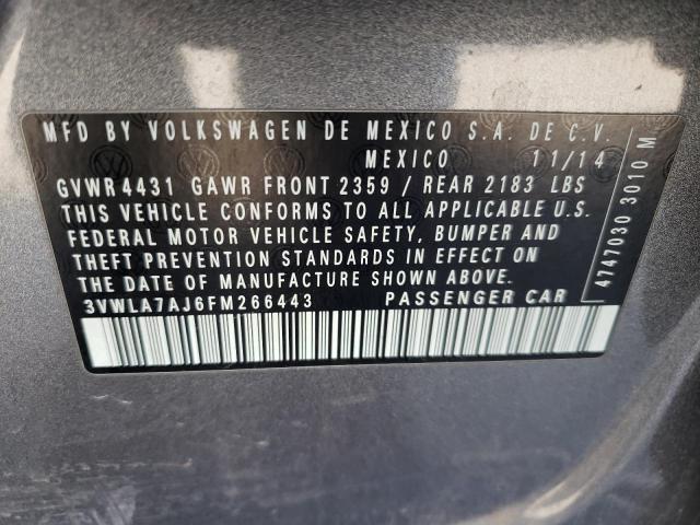 3VWLA7AJ6FM266443 | 2015 VOLKSWAGEN JETTA TDI