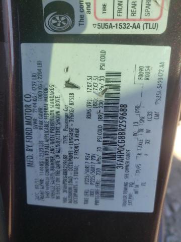 3FAHP0CG8BR259688 | 2011 Ford fusion sel