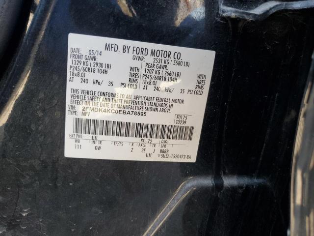 2FMDK4KC0EBA78595 | 2014 FORD EDGE LIMIT