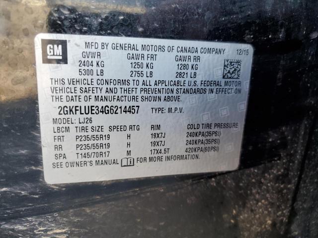 2GKFLUE34G6214457 | 2016 GMC TERRAIN SL