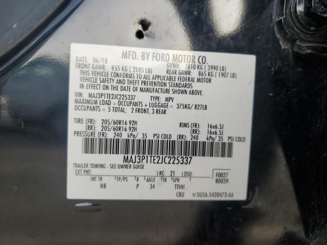 2018 Ford Ecosport S 1.0L(VIN: MAJ3P1TE2JC225337