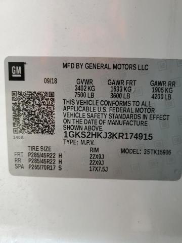 2019 GMC YUKON XL 1 1GKS2HKJ3KR174915