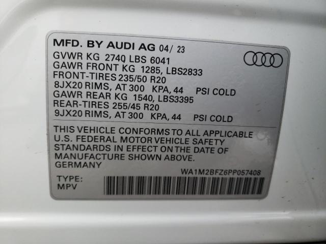 2023 AUDI Q4 E-TRON WA1M2BFZ6PP057408