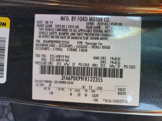 3FA6P0K99FR122355 | 2015 FORD FUSION TIT