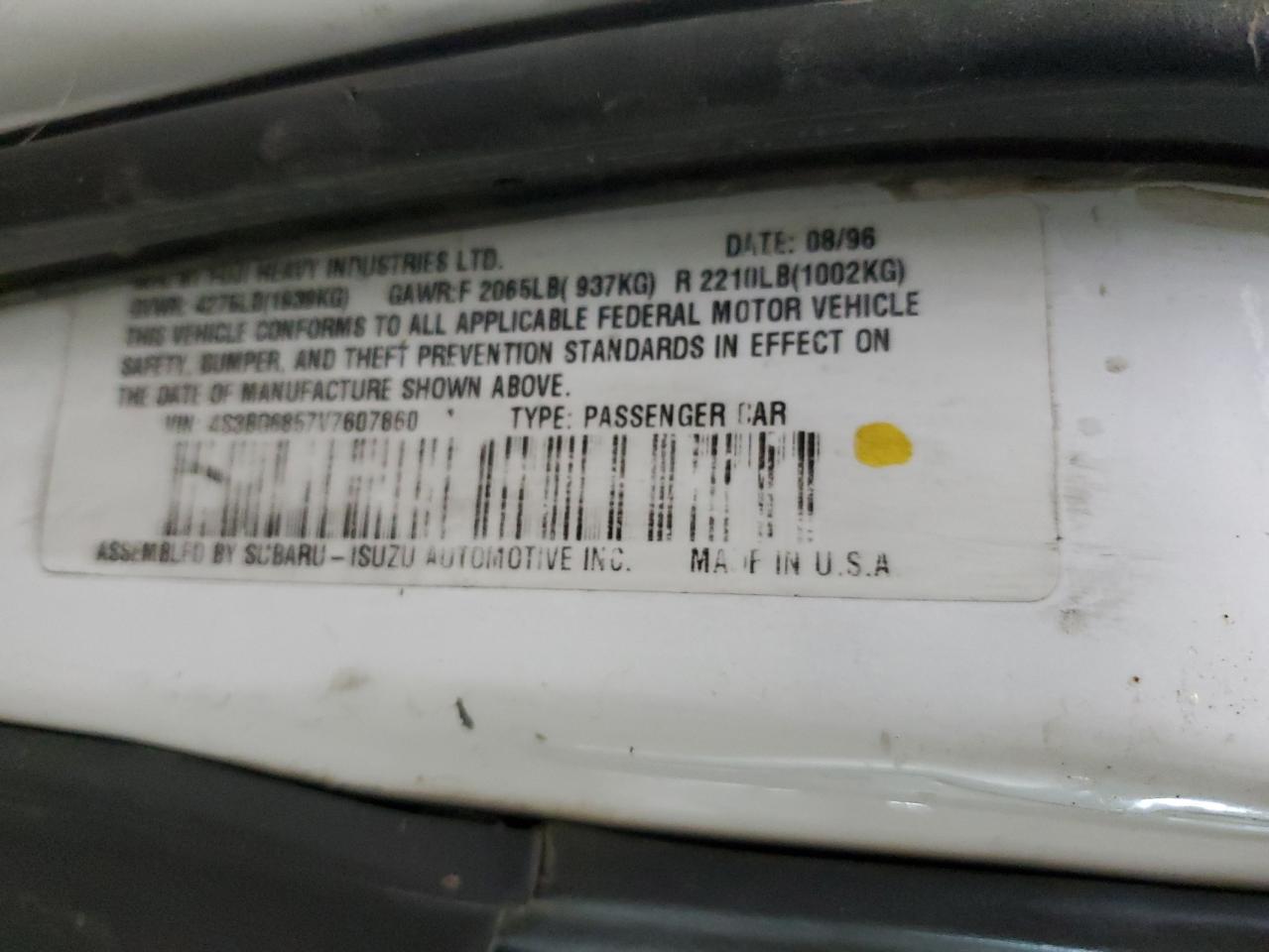 4S3BG6857V7607860 1997 Subaru Legacy Outback