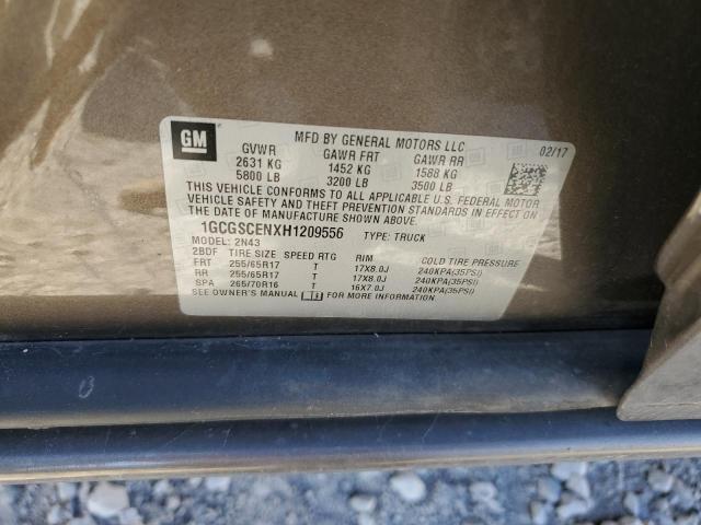1GCGSCENXH1209556 2017 Chevrolet Colorado Lt