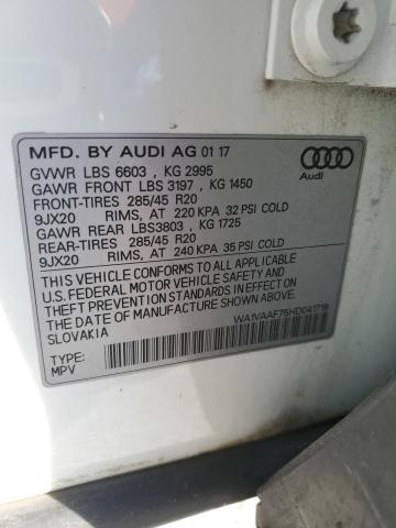 VIN WA1VAAF75HD041719 2017 Audi Q7, Prestige no.12