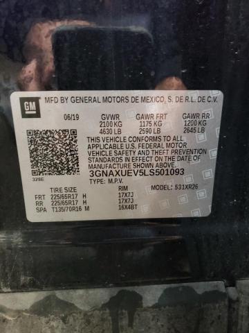 3GNAXUEV5LS501093 | 2020 CHEVROLET EQUINOX LT