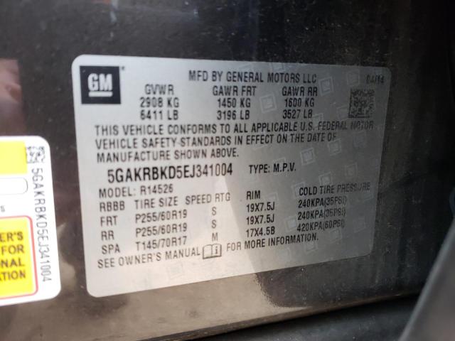 5GAKRBKD5EJ341004 | 2014 BUICK ENCLAVE