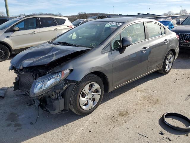 Lot #2510075439 2013 HONDA CIVIC LX salvage car