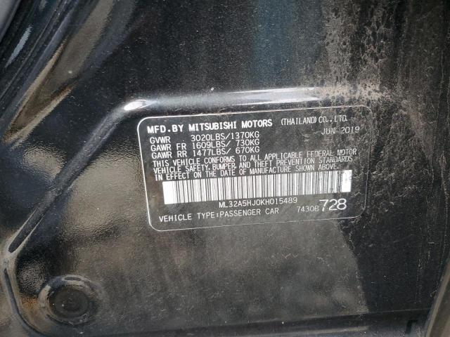 2019 MITSUBISHI MIRAGE LE ML32A5HJ0KH015489