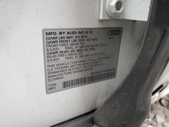 WA1VAAF77KD000760 2019 AUDI Q7, photo no. 12