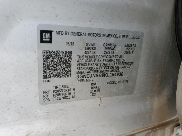 2019 CHEVROLET TRAX LS - 3GNCJNSB9KL154936