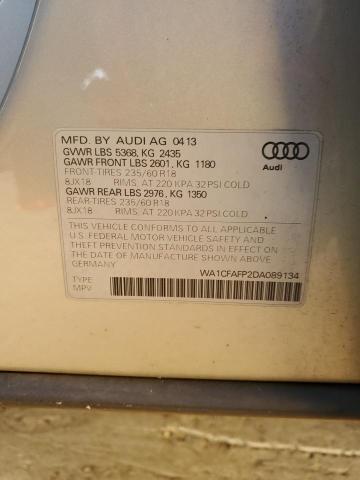 VIN WA1CFAFP2DA089134 2013 Audi Q5, Premium no.12