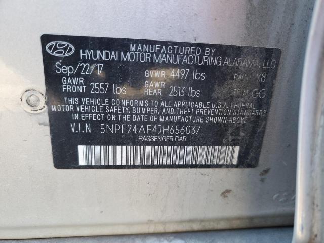 5NPE24AF4JH656037 | 2018 HYUNDAI SONATA SE