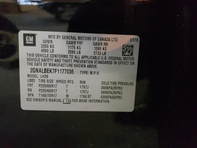 2GNALBEK7F1177036 | 2015 CHEVROLET EQUINOX LT