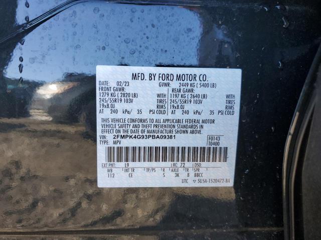 2FMPK4G93PBA09381 2023 FORD EDGE, photo no. 12