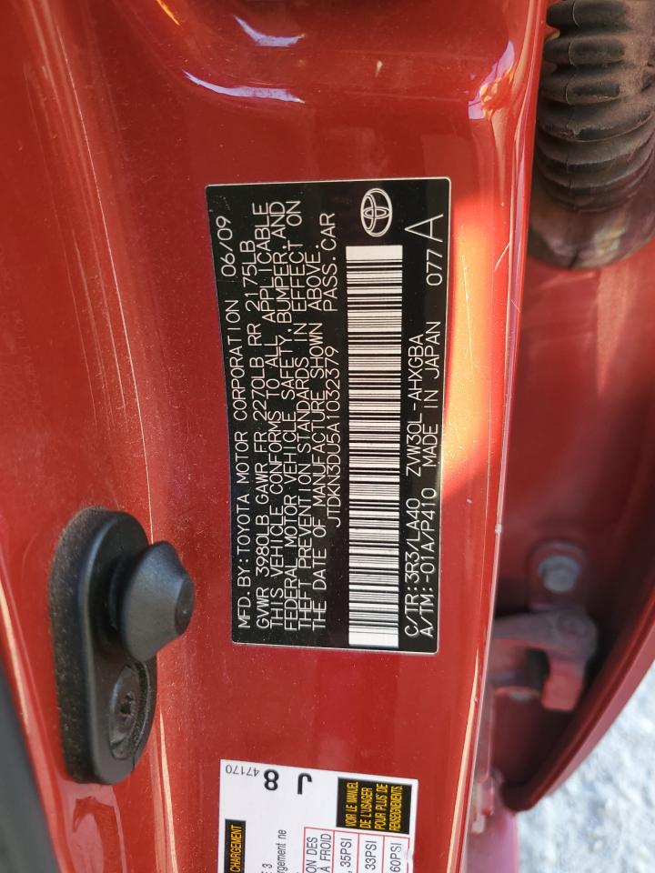 JTDKN3DU5A1032379 2010 Toyota Prius JTDKN3DU5A1032379 2010 Toyota Prius