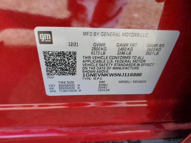 1GNEVNKW5NJ116888 | 2022 CHEVROLET TRAVERSE H