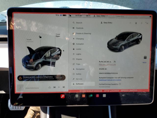 5YJ3E1EB9JF055208 | 2018 Tesla model 3