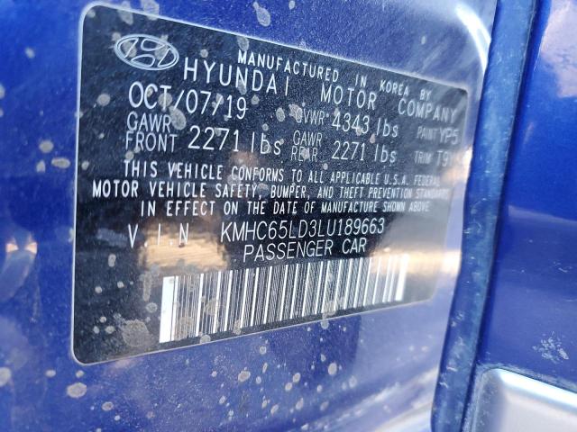 2020 HYUNDAI IONIQ SE - KMHC65LD3LU189663