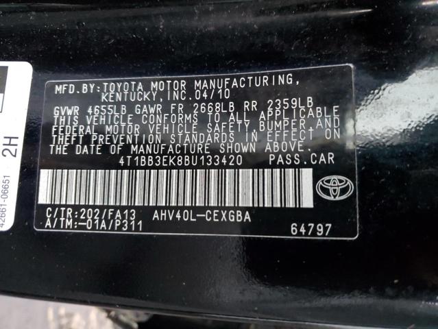 4T1BB3EK8BU133420 | 2011 Toyota camry hybrid