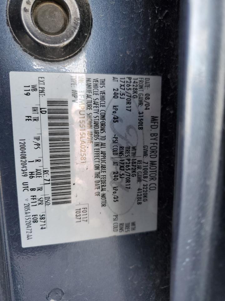 1fmpu15515la02581 1FMPU15515LA02581 2005 Ford Expedition Xlt