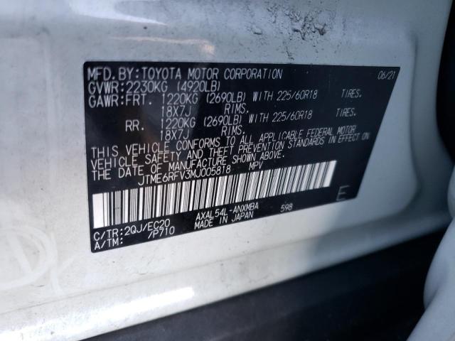 JTME6RFV3MJ005818 | 2021 TOYOTA RAV4 XSE