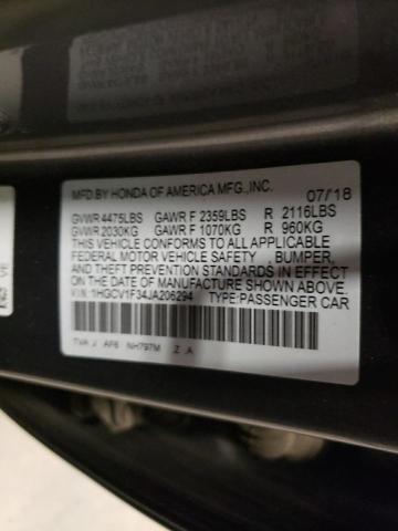 1HGCV1F34JA206294 | 2018 HONDA ACCORD SPO