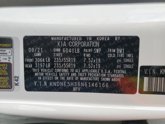 KNDNE5H36N6146166 | 2022 KIA CARNIVAL S