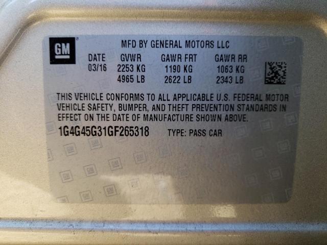 2016 BUICK LACROSSE S - 1G4G45G31GF265318
