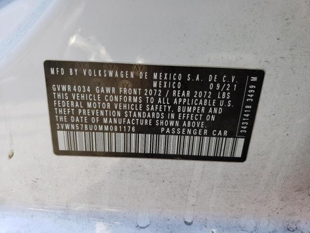 3VWN57BU0MM081176 | 2021 VOLKSWAGEN JETTA S