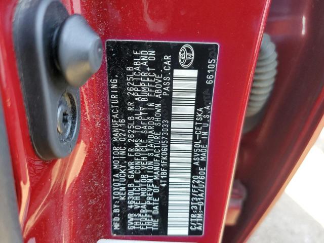 2016 TOYOTA CAMRY LE X 4T1BF1FK0GU573033
