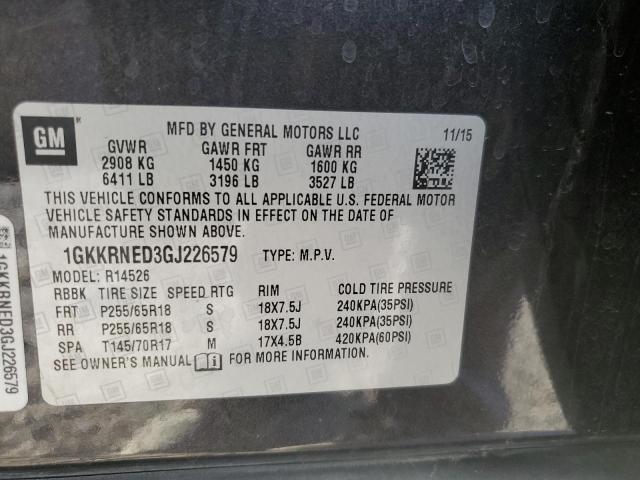 Image 12 of 2016 GMC Acadia salvage vehicle - Lot #80619703 at Copart