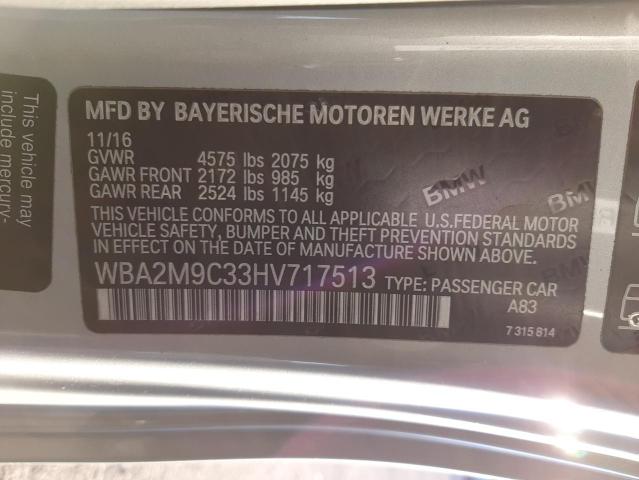 WBA2M9C33HV717513 | 2017 BMW 230XI