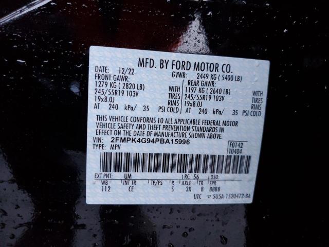 2FMPK4G94PBA15996 | 2023 FORD EDGE SE