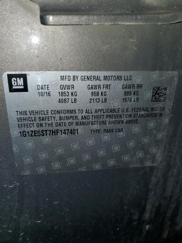 1G1ZE5ST7HF147401 2017 Chevrolet Malibu Lt