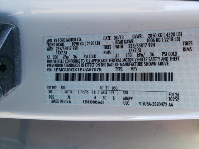 1FMCU0GX1EUA57579 | 2014 FORD ESCAPE SE