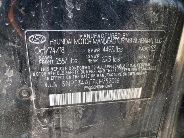 5NPE34AF7KH752016 | 2019 HYUNDAI SONATA LIM