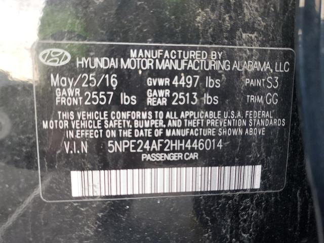 5NPE24AF2HH446014 | 2017 HYUNDAI SONATA SE