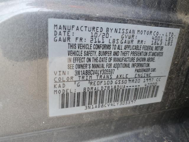 3N1AB8CV4LY305597 | 2020 NISSAN SENTRA SV